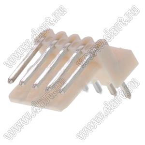 MOLEX Spox™ 022051052 вилка угловая для монтажа в отверстия платы; шаг 2,50мм; P 2,50мм; 5-конт.