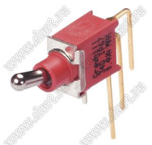 ES-8B-P21R-S-H (SPDT) переключатель рычажный (тумблер); SPDT; угловой; ON-(ON); герметичный IP67; длм=ина токателя=6,10мм; толкатель=пластик белый