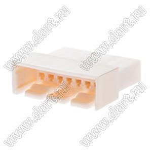 MOLEX Spox™ 29110073 корпус без монтажных ушей вилки однорядной на кабель; шаг 2,50мм; P 2,50мм; 7-конт.