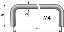 LS511-D6x70M4 ручка переноски U-образная; D=6мм; L=70мм; H=26мм; резьба M4; сталь нержавеющая 304