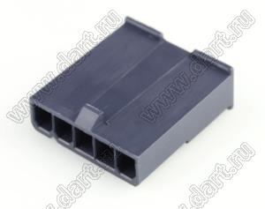 MOLEX 172646-0513 корпус разъема однорядного MINI-FIT на кабель; шаг 4,2мм; 5-конт.; нейлон, UL 94V-2; цвет черный