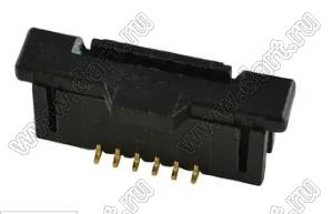 1734248-6 розетка SMD для плоского шлейфа (FPC); шаг 1,0мм; вертикальный вход; 6-конт.