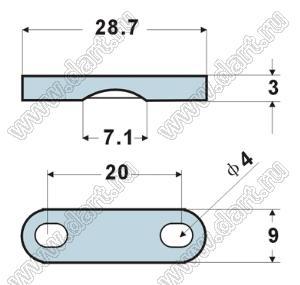 P20-18 фиксатор кабеля с винтовым креплением 2x; нейлон-66 (UL); натуральный