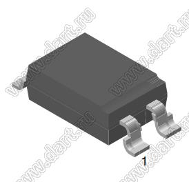 SFH6186-2T (SMD-4) оптрон транзисторный; Vr in (max)=6В; Tраб. -55...+100°C; CTR=63...125%