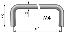 LS511-D10x64M4 ручка переноски U-образная; D=10мм; L=64мм; H=33мм; резьба M4; сталь нержавеющая 304