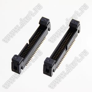 2196SM-40G (SCM1.27-40SMD, 333040MG1CBMA01) разъем IDC для поверхностного (SMD) монтажа с защелками; шаг 1,27x1,27мм; 2x20-конт.