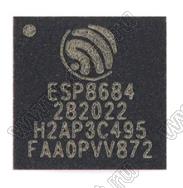 ESP8684H2 (QFN-24) микросхема 2.4 GHz Wi­Fi + Bluetooth LE v5.0 / GPIO 14 / FLASH 2MB / SRAM 272MB / ROM 576KB / F= 120 МГц; F=120MHz; 14-портов I/O; FLASH 2; SRAM 272килобайт; ROM=576кб; PSRAM 0килобайт; Uпит.=3,0...3,6V; Tраб. -40...105°C