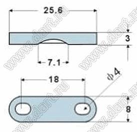 P18-16 фиксатор кабеля с винтовым креплением 2x; нейлон-66 (UL); натуральный