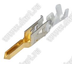 MOLEX 39000430 терминал (контакт) Mini-Fit MALE обжимной на провод; шаг 4,2мм; латунь золоченая