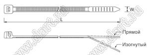 GT-140MH стяжка кабельная термостойкая; L=140мм; W=2,5мм; D петли=33мм; 8,1кгс; нейлон 66 (UL)