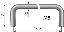 LS511-D10x100M5 ручка переноски U-образная; D=10мм; L=100мм; H=42мм; резьба M5; сталь нержавеющая 304