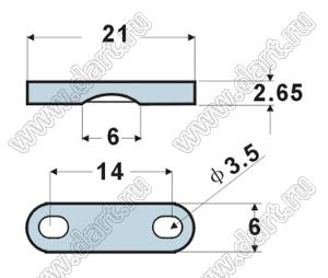 P14-12 фиксатор кабеля с винтовым креплением 2x; нейлон-66 (UL); натуральный