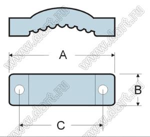 YX-1 фиксатор кабеля с винтовым креплением 2x; нейлон-66 (UL); натуральный