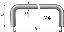 LS511-D10x90M4 ручка переноски U-образная; D=10мм; L=90мм; H=45мм; резьба M4; сталь нержавеющая 304