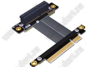 R82SL кабель удлинительный PCIe x8 на x4 для расширения графических видеокарт, вертикальный прямоугольный; длина кабеля от 5 до 100см