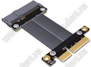 R27SF адаптер-удлинитель U.2 - PCIe x4 для твердотельного накопителя U.2 NVMe; длина кабеля от 3 до 100см