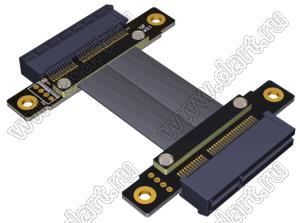 R22FF кабель-перемычка PCI Express x4 для подключения платы к плате, разъем Edge Card, разъем-разъем, прямое расширение Tx-Tx; длина кабеля от 3 до 100см