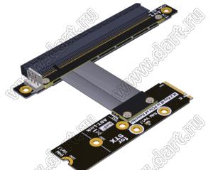 R43MF адаптер-удлинитель M.2 NVMe - PCI Express x16 для графических видеокарт с графическим процессором; длина кабеля от 10 до 100см