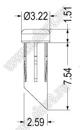 LEM-208 cветовод; поликарбонат (UL); прозрачный