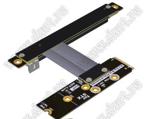 R43ML адаптер-удлинитель M.2 NVMe - PCI Express x16 для графических видеокарт с графическим процессором; длина кабеля от 10 до 100см
