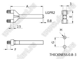 LGPR2-4 cветовод; A=26,1мм; поликарбонат (UL); прозрачный