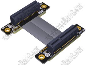 R22LR кабель-перемычка PCI Express x4 для подключения платы к плате, разъем Edge Card, разъем-разъем, прямое расширение Tx-Tx; длина кабеля от 3 до 100см