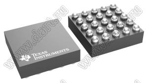 TSU6721YFFR (DSBGA-25) микросхема мультимедийный коммутатор с USB-портом, совместимым с MCPC, с поддержкой USB, UART, аудио, идентификатор, микрофон и переключатель нагрузки; Pd=500мВт; ±10%; корпус SMA; Uпит.=1,65…6,5В; Tраб. -40...+85°C