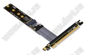 R34SF адаптер PCIe x16 Edge к слоту M.2 NVMe, для расширения твердотельного накопителя NVMe; длина кабеля от 10 до 100см