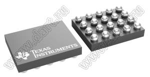 CDC3S04YFFR (DSBGA-20) микросхема 4 синусоидальных тактовых буфера с LDO; Uпит.=1,65…1,95В; Tраб. -40...+85°C