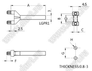 LGPR1-7 cветовод; A=16,5мм; поликарбонат (UL); прозрачный