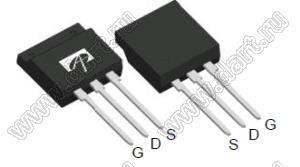 AONL32328 (DFN4x3A-8L) полевой SMD транзистор с изолированным затвором; N-канал; Uси=500В; Iс=14мА; RDS(ON)=380(Ом) (max при VGS=10V)