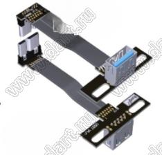 USW3-FM-OTG-13PS5TW8R кабель удлинительный USB 3.0 Type-A «мама» - плоский кабель OTG «папа» Micro-B; длина кабеля от 3 до 300см
