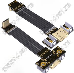 HAC-MF-24PC7A8T кабель удлинительный плоский HDMI 2.1 типа A - типа C «папа/гнездо»; длина кабеля от 5 до 200см
