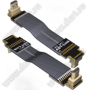 HDD-MM-20PD2D2 кабель удлинительный HDMI D-типа «папа» к плоскому кабелю «папа» D-типа, разрешение до 4K при 60 Гц; длина кабеля от 3 до 200см