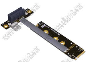 R41SR-WK кабель удлинительный PCI Express 3.0 x1 - M.2 NVMe 3-го поколения для майнинга BTC; длина кабеля от 3 до 100см