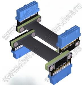 UFF3-MM-20PF1D-DLF1C-DL кабель удлинительный плоский USB 3.0 Int.19p штекер - Int.19p штекер; длина кабеля от 3 до 300см