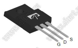 AO6409 (TSOP-6L) полевой SMD транзистор с изолированным затвором; N-канал; Uси=500В; Iс=12мА; RDS(ON)=500(Ом) (max при VGS=10V)