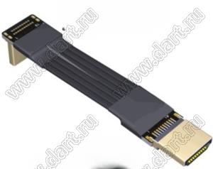 HAA-MM-24PA6A5 кабель удлинительный плоский HDMI 2.1 тип A «папа» к типу «папа», разрешение до 4K при 165 Гц, 8K при 60 Гц; длина кабеля от 3 до 200см