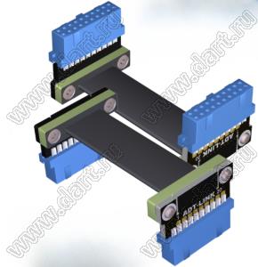 UFF3-MM-20PF1C-DLF1C-DL кабель удлинительный плоский USB 3.0 Int.19p штекер - Int.19p штекер; длина кабеля от 3 до 300см