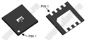AON7405 (DFN3.3x3.3EP-5L) полевой SMD транзистор с изолированным затвором; P-канал; Uси=-30В; Iс=-14мА; RDS(ON)=11,5(Ом) (max при VGS=10V)
