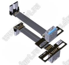 USW3-FM-OTG-13PS5TW8A кабель удлинительный USB 3.0 Type-A «мама» - плоский кабель OTG «папа» Micro-B; длина кабеля от 3 до 300см