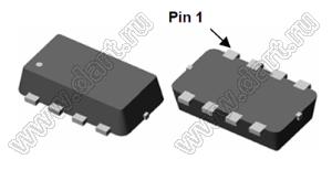 AON4407 (DFN3x2A-8L) полевой SMD транзистор с изолированным затвором; P-канал; Uси=-12В; Iс=-9мА