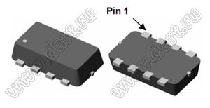 AON4703 (DFN3x2A-8L) полевой SMD транзистор с изолированным затвором; P-канал; Uси=-20В; Iс=-3,4мА