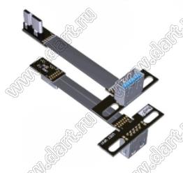 USW3-FM-OTG-13PS5TW82 кабель удлинительный USB 3.0 Type-A «мама» - плоский кабель OTG «папа» Micro-B; длина кабеля от 3 до 300см