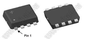 AON3419 (DFN3x3A-8L) полевой SMD транзистор с изолированным затвором; P-канал; Uси=-30В; Iс=-10мА; RDS(ON)=19(Ом) (max при VGS=10V)