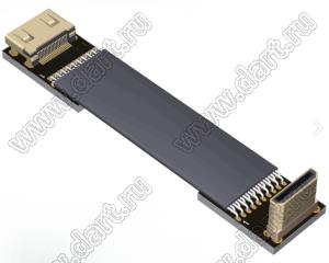 HCC-MF-20PC4 кабель удлинительный плоский HDMI 2.0 C-тип к C-типу, «папа/гнездо», разрешение до 4K при 60 Гц; длина кабеля от 3 до 200см