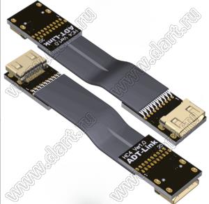HCC-MF-20PC4C4 кабель удлинительный плоский HDMI 2.0 C-тип к C-типу, «папа/гнездо», разрешение до 4K при 60 Гц; длина кабеля от 3 до 200см