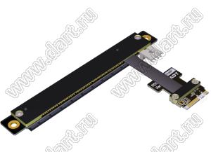 R53SR переходник-удлинитель M.2 Key AE на PCI-E x16; длина кабеля от 3 до 100см