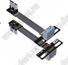 USW3-FM-OTG-13PS5TW81 кабель удлинительный USB 3.0 Type-A «мама» - плоский кабель OTG «папа» Micro-B; длина кабеля от 3 до 300см