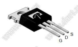 AOSP21357 (SO-8) полевой SMD транзистор с изолированным затвором; N-канал; Uси=600В; Iс=7мА; RDS(ON)=600(Ом) (max при VGS=10V)